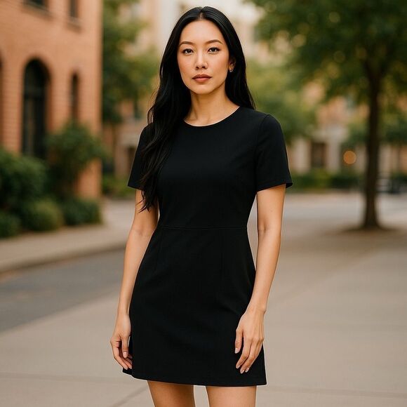 Navy Blue Size 6 Sheath Club Monaco Dress - Picture 1 of 5
